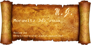 Moravitz Józsua névjegykártya